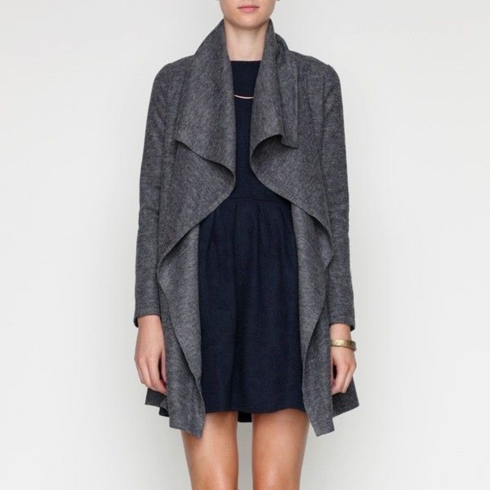 Which We Want Draped Wool Jacket sz M Grey